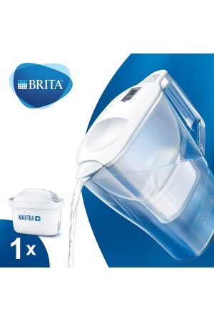 جنجان تنظيف المياه المصفاة بالتنظيف من قبل MNZ-Aluna Cool Filtered Water Purification Jug - White 500-099-220-0012 - Brita