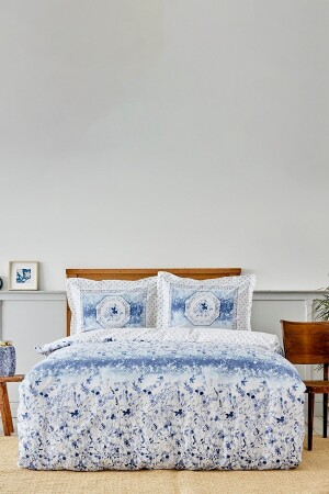 MNZ-Amelia Blue 100٪ القطن واحد بيكة مجموعة - Karaca Home