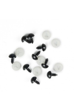 عيون المسامير السوداء من طراز MNZ-Amigurumi - 8 مم - 100 قطعة - 1 حزمة - Prestij Boncuk