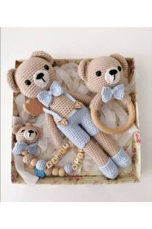 MNZ-Amigurumi العضوية خياطة لعبة قوس ربطة دب Teddy Bear Set - Strodizayn