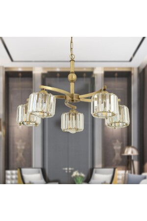 MNZ-Amir 5 الذراع تتحرك الكريستال الحجر التصميم الحديث غرفة المعيشة الكريستال شمعة 3404-05-FR - Apliqa