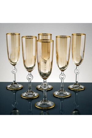 كوب قهوة من نوع MNZ-Amore للشخصين الستة (لون العسل) P491S6272 - Paşabahçe