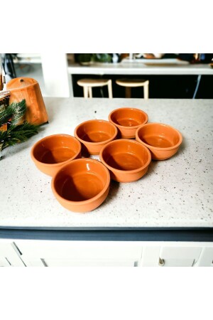 MNZ-Anatolian Rice Pudding Bowl Casserole مع 6 قطع من الجليد البني - Viapot