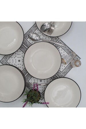 MNZ-Anka 20 سم طقم عشاء Ceramic 6 قطع - Arna Porselen