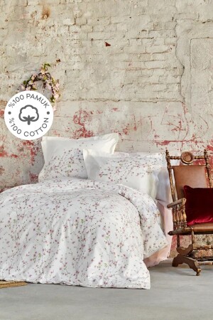 MNZ-Annata Salmon 100% القطن المزدوج غطاء الغطاء مجموعة 200. 20. 01. 0472 - Karaca Home