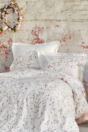 (MNZ-Annata Salmon) غطاء ووسادة مزدوج 200 - Karaca Home