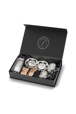 مجموعة كوب القهوة المصنوعة من طلاء من طراز MNZ-Antep - مجموعة هدية القهوة التركية - المم PS2547 PS254700TR - Forentina