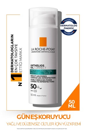 زيت MNZ-Anthelios صحيح SPF+50 واقي الشمس في الوجه للجلد المسموم والحملة 10002186 - La Roche Posay