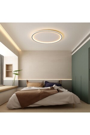 MNZ-Anthracite Ø40cm دائرة 3 ألوان خفيفة أُدّت لامپ السقف، شاندليير مستديرة، إضاءة حديثة، ضوء ديكور - CATLUZ