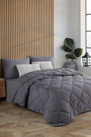 MNZ-Anthracite Gray Soft Four Seasons Duvet Single 155*215 yrgn - Formeya