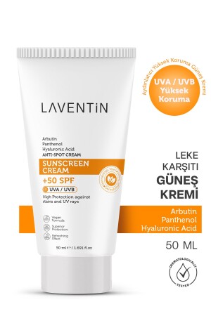 MNZ-Anti-Bleach - إضاءة و ترطيب ذات SPF عالية الحماية + 50 كريم أشعة الشمس على الوجه والجسم 50 مل - Laventin