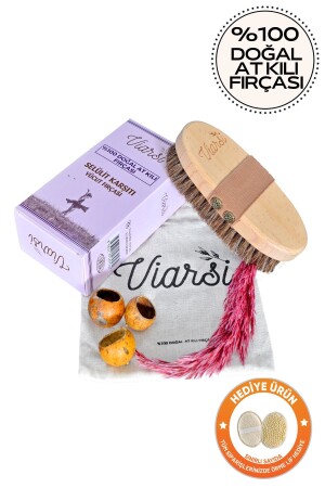 MNZ-Anti-Cellulite طبيعي شعر الخيول فرشاة الخيول ViarsiAtkılı - Viarsi