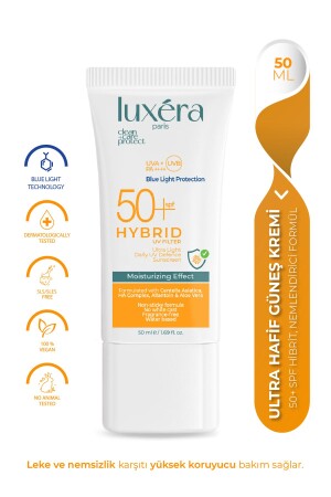 MNZ-Anti-Fleach SPF 50+ PA++++ حماية قوية للغاية من الضوء المتحجّل كريم أشعة الشمس المتحجّل لمواجهة 50 مل LU - luxera paris