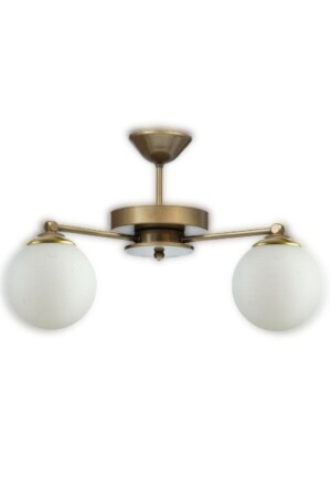 MNZ-Antique 2-piece Modern Glop زجاج أبيض طلاء النموذج الشنابل LMBDR35881 - Lambadar