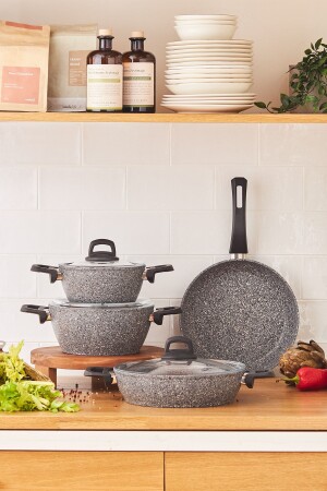 (MNZ-Apatite) 7 قطع (Granite Cookware Set 600) 15.01.2360 - Emsan