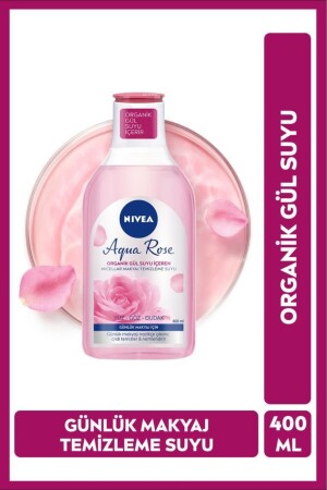 MNZ-Aqua Rose Micellar مكياج تنظيف المياه التي تحتوي على مياه الورد العضوية 400 مل - مكياج يومي - مرطبة - Nivea
