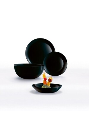 (MNZ-Arcopal Zelie Black) عشاء 18 قطعة لـ 6 أشخاص - Luminarc