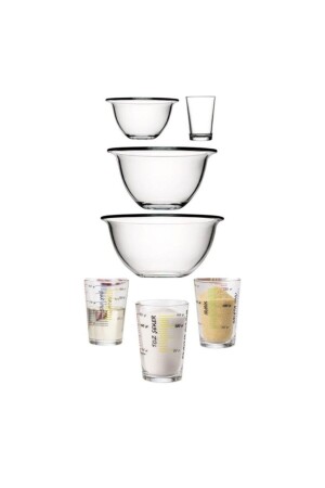 MNZ-Arda Türkmen Bowl و كأس قياس مجموعة Fma04348 Fma05289 1109547 - Paşabahçe