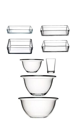 MNZ-Arda Türkmen Premium Pyrex Set 8 قطع Adasya8liborcam - Paşabahçe