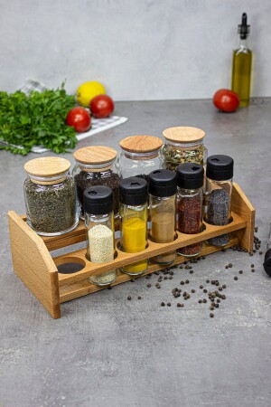 مجموعة من العطور الخشبية من MNZ-Aren 10 قطع، ووقوف الخشب، مجموعة العطور العطورة من العطور 10 قطع مع غطاء فراغ KWA0001 - KukiWood