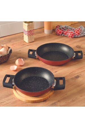 MNZ-Ares Soft Touch 2 Piece Granite Pan Set M60052100-39698 - Hisar