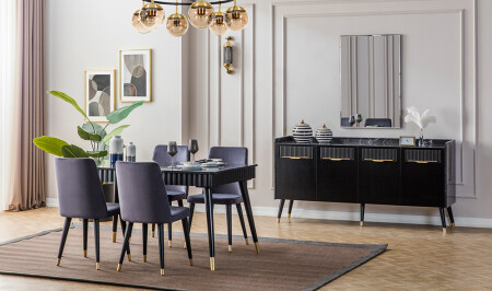 غرفة الطعام من (MNZ-Argemon) - سوداء - Cadde Yıldız