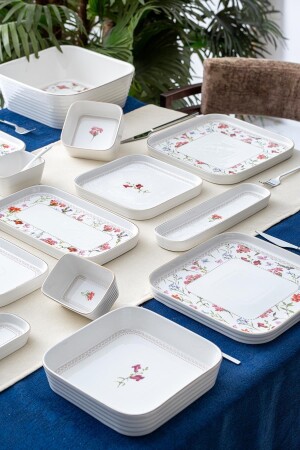 MNZ-Aria 45 قطعة طعام الإفطار والعشاء مجموعة 6 أشخاص - Acar