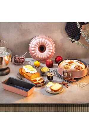 مجموعة من الـ MNZ-Arıana كعك العفن 3 قطع - 3 قطع - الذهب الوردي 1S0018-23001-ROS01 - Schafer