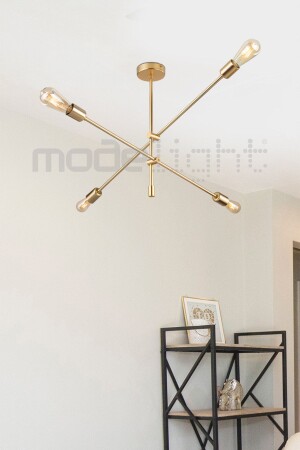 قوس MNZ-Ark 4 قطع شمعة ذهبية غرفة المعيشة-غرفة المعيشة-غرفة الأطفال-غرفة النوم-غرفة الطعام-المرآب-المطبخ MDL. - Modelight