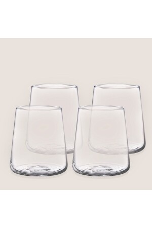 مجموعة من النظارات المائية من (MNZ-Arletta) مجموعة 380 مل مجموعة من 4 شفاف - Chakra