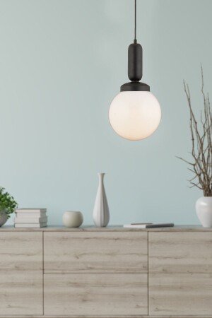 MNZ-Arlo واحد أسود عصري مصباح العجلة كرة الشنادل المطبخ غرفة المعيشة مصباح العجلة الشنادل 3381-01-BL - Apliqa