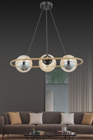 MNZ-ARMİN 3 قطع قديمة عصرية كرة كأس زجاجية ضوء معلق - ESSLİGHT