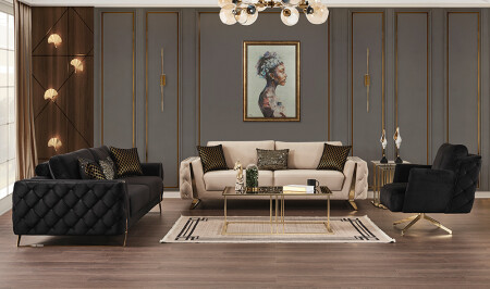 غرفة المعيشة MNZ-Armoda مجموعة V2 - Cadde Yıldız