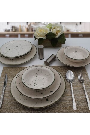 (MNZ-Arna) 16 قطعة عشاء لـ 4 أشخاص (Cagala ARN16PRCYT060) - Arna Porselen