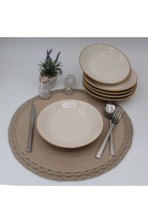 MNZ-Arna 20 سم برنامج 6 قطع - كابوتشينو ARN20TC057 - Arna Porselen