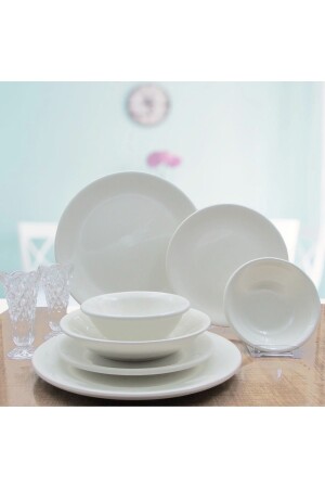 (MNZ-Arna) 24 قطعة عشاء Ceramic Set لـ 6 أشخاص - خارج البيض 868134909645 - Arna Porselen