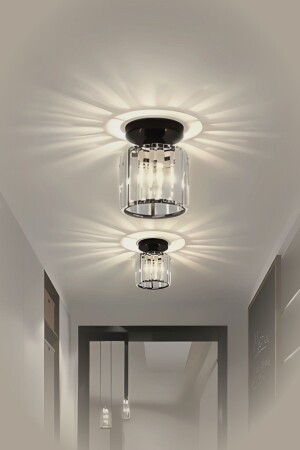 MNZ-Arosa نموذج ممر فاخر صالة المعيشة مدخل غرفة الأطفال سقف فاخر فاخر سوداء شمعة - Ultra Home