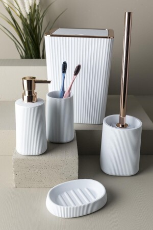 MNZ-Arow أكريليك حمام فخم مجموعة حمام مجموعة 5 قطع HMNV-TR2651-AR - HOMENIVA