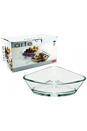 MNZ-Arte 53953 مثلث 6 قطع وعاء زجاجي، وجبة خفيفة، وعاء الإفطار - Paşabahçe