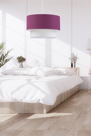 كعكة من نوع MNZ-Artgift كعكة واحدة مصباح اللون الأرجواني النسيج الشنادل غرفة النوم صالة المعيشة مدخل AYD-1890 - HOMİNG