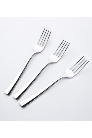 MNZ-Arvey الإفطار والحلويات مجموعة من 12 فوك من الفولاذ المقاوم للصدأ ctl22 - MUTFAKÇIM