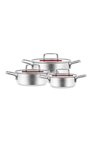 (MNZ-Arya) إدخال على أساس 6 قطع من الصلب (PAN) مجموعة حمراء 153. 03. 08. 2189-1 - Karaca