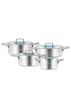 (MNZ-Arya) إدخال على أساس 8 قطع أسلحة طهي الصلب مجموعة الأزرق 153. 03. 08. 2188-1 - Karaca