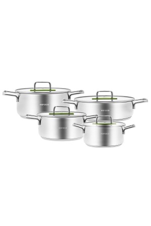 MNZ-Arya إدخال على أساس 8 قطع من الصلب المطبخ مجموعة خضراء 153. 03. 08. 2188-1 - Karaca