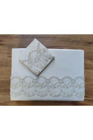 MNZ-Aslım كريم فرنسي جيبور غلاف مزدوج ملابس MNB8263 - Çeyiz Bahçesi