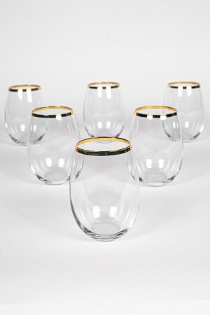 MNZ-Astoria Gold 6-piece Water Glass Set 350 Cc ASG0180006 - Rakle