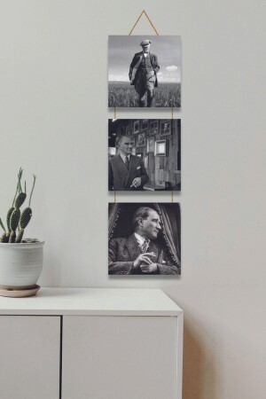 MNZ-Ataturk طاولة خشبية مطبوعة 3 قطع مع الخيوط - Teknograf