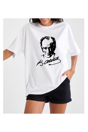 سيلوت MNZ-Ataturk طباعة قميص نسائي كبير FRDT-ATA-SLTKDNTSHRT - FRADOTEX