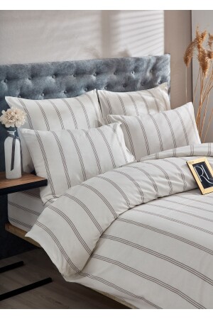 MNZ-Atlantis Yarn Dye Organic Duvet Cover Set مضاعفة (بدون ورقة) مطرقةبدون ورقة - Ricco Lifes