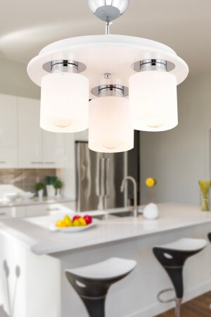 MNZ-Atlas 3-piece Round White Modern Young Room مطبخ حمام مطبخ غرفة المعيشة مصباح مصباح 3337-03-Y-WH - Apliqa